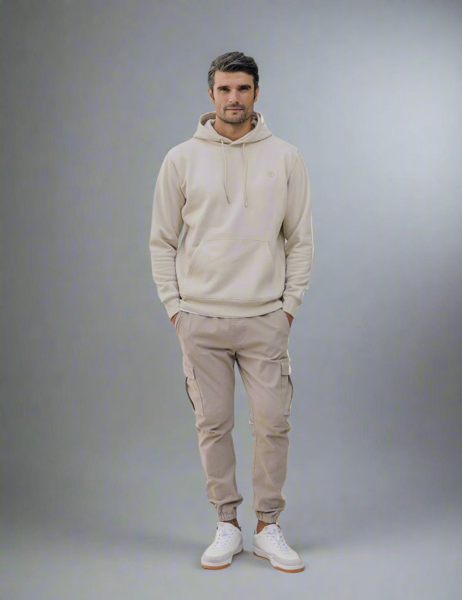 CELOPMAN Beige Premium Hoodie.