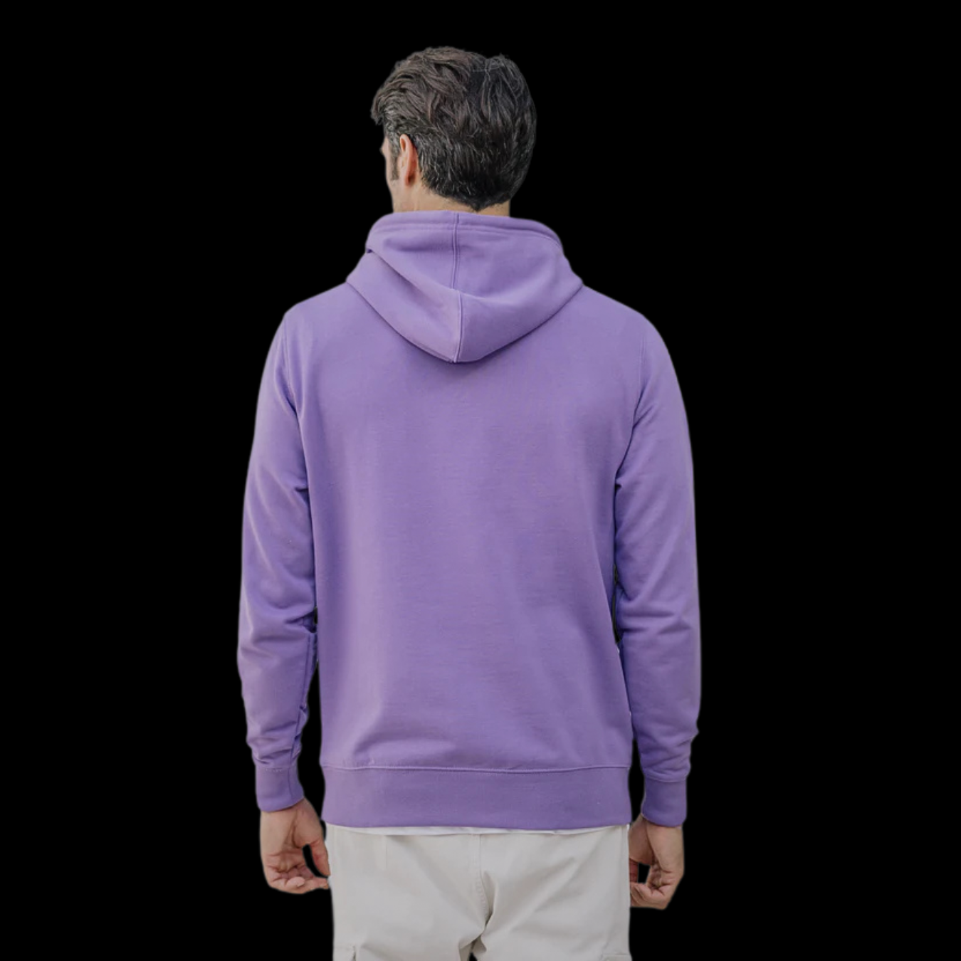 CELOPMAN Purple Kangaroo Pocket Hoodie FLEECE inside